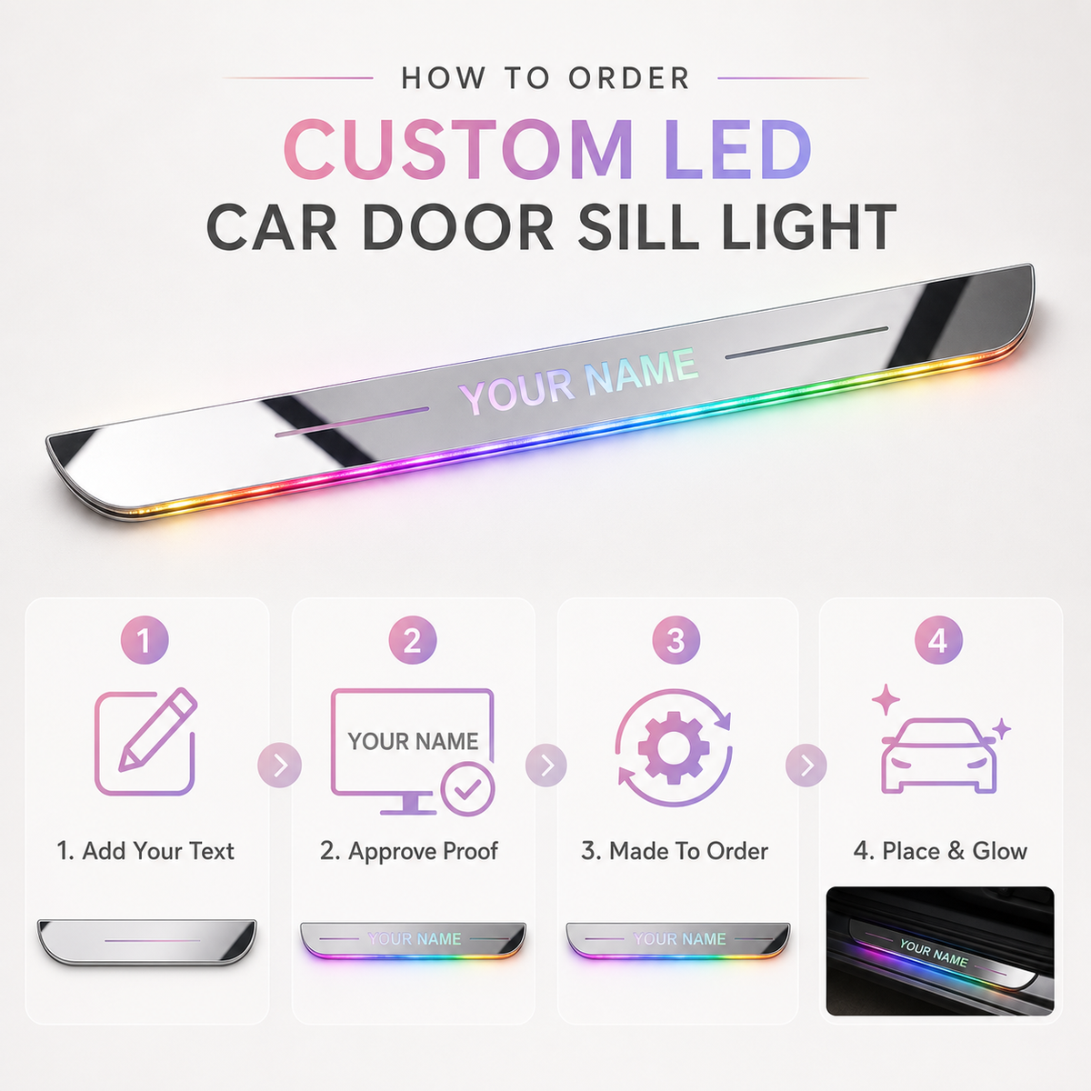 Custom Magnetic LED Door Sill Lights