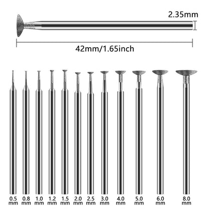 Hanboost 12Pcs Grinding Kit for Caving Stone,Jade,Glass and  Jewelry