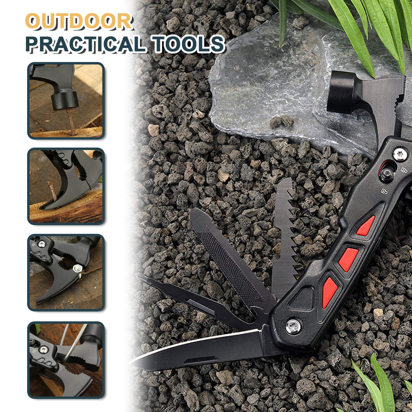 Hanboost H1 Multi Tool Hammer 12 in 1  with Safety Lock