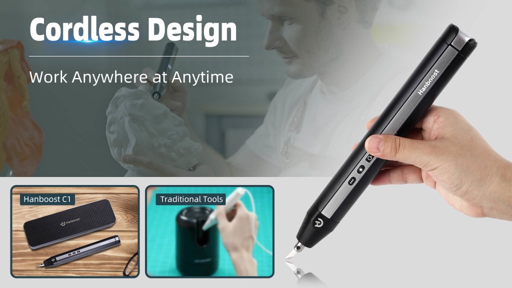 Hanboost® C1 Wireless Ultrasonic Cutter for DIY Maker